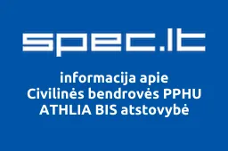 Civilinės bendrovės PPHU ATHLIA BIS atstovybė | spec.lt