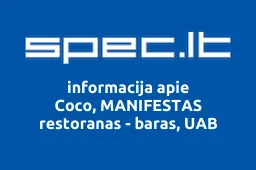 Coco, MANIFESTAS restoranas - baras, UAB | spec.lt