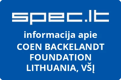 COEN BACKELANDT FOUNDATION LITHUANIA, VŠĮ | spec.lt