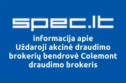 Uždaroji akcinė draudimo brokerių bendrovė Colemont draudimo brokeris iliustracija