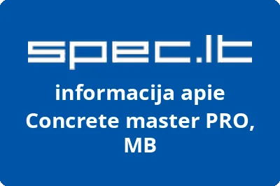 Concrete master PRO, MB | spec.lt
