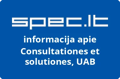 Consultationes et solutiones, UAB
