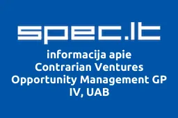 Contrarian Ventures Opportunity Management GP IV, UAB | spec.lt