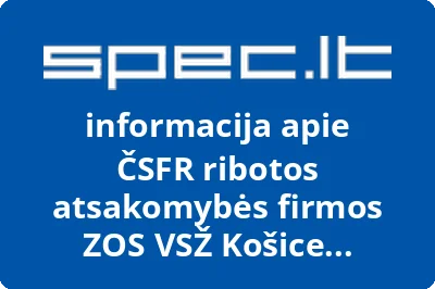 ČSFR ribotos atsakomybės firmos ZOS VSŽ Košice atstovybė
