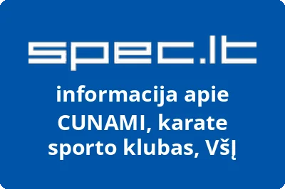 CUNAMI, karate sporto klubas, VšĮ