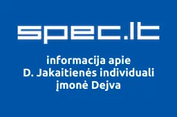 D. Jakaitienės individuali įmonė Dejva | spec.lt