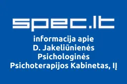 D. Jakeliūnienės Psichologinės Psichoterapijos Kabinetas, IĮ | spec.lt