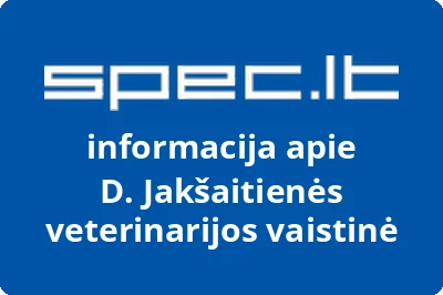 D. Jakšaitienės veterinarijos vaistinė