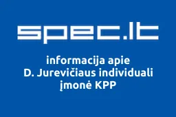 D. Jurevičiaus individuali įmonė KPP | spec.lt