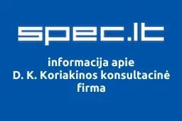 D. K. Koriakinos konsultacinė firma | spec.lt