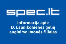 D. Launikonienės gėlių auginimo įmonės filialas | spec.lt