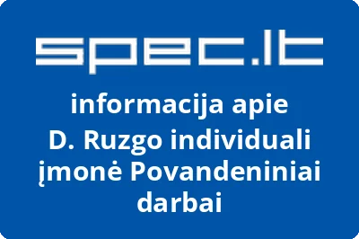 D. Ruzgo individuali įmonė Povandeniniai darbai