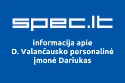 D. Valančausko personalinė įmonė Dariukas | spec.lt