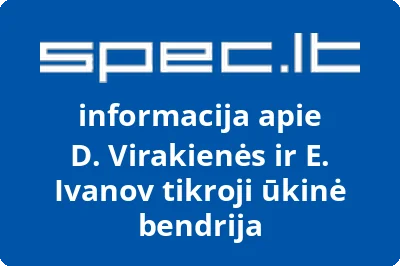 D. Virakienės ir E. Ivanov tikroji ūkinė bendrija