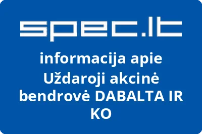 DABALTA IR KO, UAB