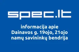 Dainavos g. 19ojo, 21ojo namų savininkų bendrija | spec.lt
