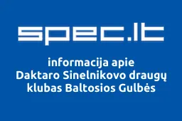 Daktaro Sinelnikovo draugų klubas Baltosios Gulbės iliustracija