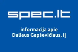Daliaus Gapševičiaus, IĮ | spec.lt