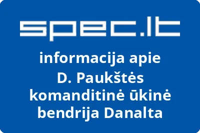 D. Paukštės komanditinė ūkinė bendrija Danalta | spec.lt