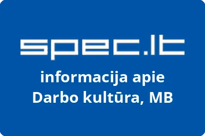 Darbo kultūra, MB | spec.lt