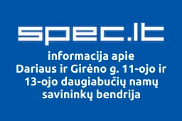Dariaus ir Girėno g. 11-ojo ir 13-ojo daugiabučių namų savininkų bendrija | spec.lt