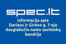 Dariaus ir Girėno g. 7-ojo daugiabučio namo savininkų bendrija | spec.lt
