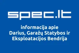 Darius, Garažų Statybos ir Eksploatacijos Bendrija | spec.lt