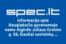 Daugiabučio gyvenamojo namo Algirdo Juliaus Greimo g. 58, Šiauliai savininkų bendrija iliustracija