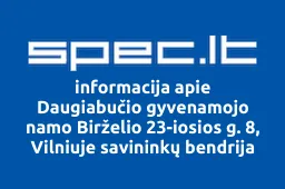 Daugiabučio gyvenamojo namo Birželio 23-iosios g. 8, Vilniuje savininkų bendrija | spec.lt