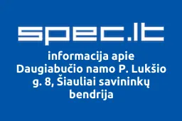Daugiabučio namo P. Lukšio g. 8, Šiauliai savininkų bendrija | spec.lt