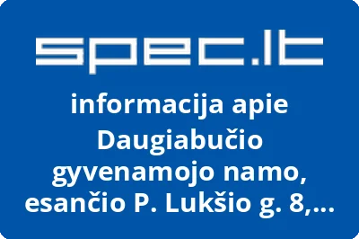 Daugiabučio gyvenamojo namo, esančio P. Lukšio g. 8, Šiauliai, savininkų bendrija | spec.lt