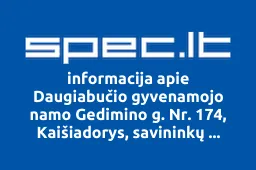 Daugiabučio gyvenamojo namo Gedimino g. Nr. 174, Kaišiadorys, savininkų bendrija | spec.lt
