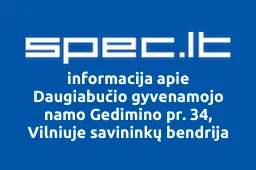 Daugiabučio gyvenamojo namo Gedimino pr. 34, Vilniuje savininkų bendrija | spec.lt