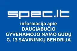 DAUGIABUČIO GYVENAMOJO NAMO GUDŲ G. 13 SAVININKŲ BENDRIJA | spec.lt