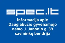 Daugiabučio gyvenamojo namo J. Janonio g. 39 savininkų bendrija | spec.lt
