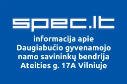 Daugiabučio gyvenamojo namo savininkų bendrija Ateities g. 17A Vilniuje | spec.lt