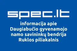 Daugiabučio gyvenamojo namo savininkų bendrija Ruklos piliakalnis | spec.lt