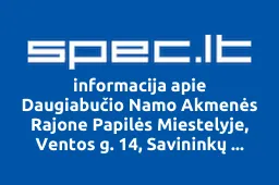 Daugiabučio Namo Akmenės Rajone Papilės Miestelyje, Ventos g. 14, Savininkų Bendrija | spec.lt