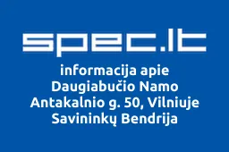 Daugiabučio Namo Antakalnio g. 50, Vilniuje Savininkų Bendrija | spec.lt
