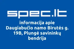 Daugiabučio namo Birutės g. 19B, Plungė savininkų bendrija | spec.lt