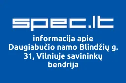 Daugiabučio namo Blindžių g. 31, Vilniuje savininkų bendrija | spec.lt