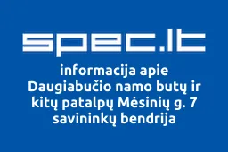 Daugiabučio namo butų ir kitų patalpų Mėsinių g. 7 savininkų bendrija | spec.lt
