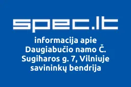 Daugiabučio namo Č. Sugiharos g. 7, Vilniuje savininkų bendrija | spec.lt