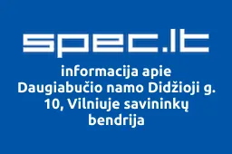 Daugiabučio namo Didžioji g. 10, Vilniuje savininkų bendrija | spec.lt