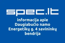 Daugiabučio namo Energetikų g. 4 savininkų bendrija | spec.lt