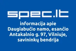 Daugiabučio namo, esančio Antakalnio g. 97, Vilniuje, savininkų bendrija | spec.lt