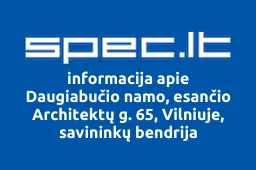 Daugiabučio namo, esančio Architektų g. 65, Vilniuje, savininkų bendrija | spec.lt