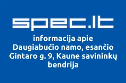 Daugiabučio namo, esančio Gintaro g. 9, Kaune savininkų bendrija | spec.lt