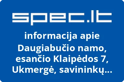 Daugiabučio namo, esančio Klaipėdos 7, Ukmergė, savininkų bendrija