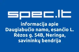 Daugiabučio namo, esančio L. Rėzos g. 54B, Neringa, savininkų bendrija | spec.lt